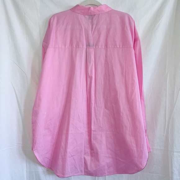 Primark Womens Oversized Button Down Shirt - Pink, Size 8 - Picture 8 of 8